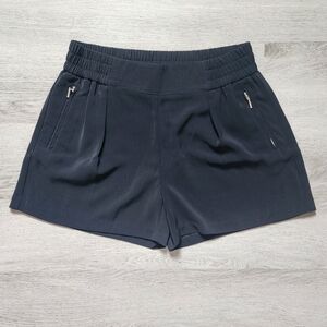 Jennifer Lopez Women's Solid Black Casual Elastic Waist Pull On Shorts Small S